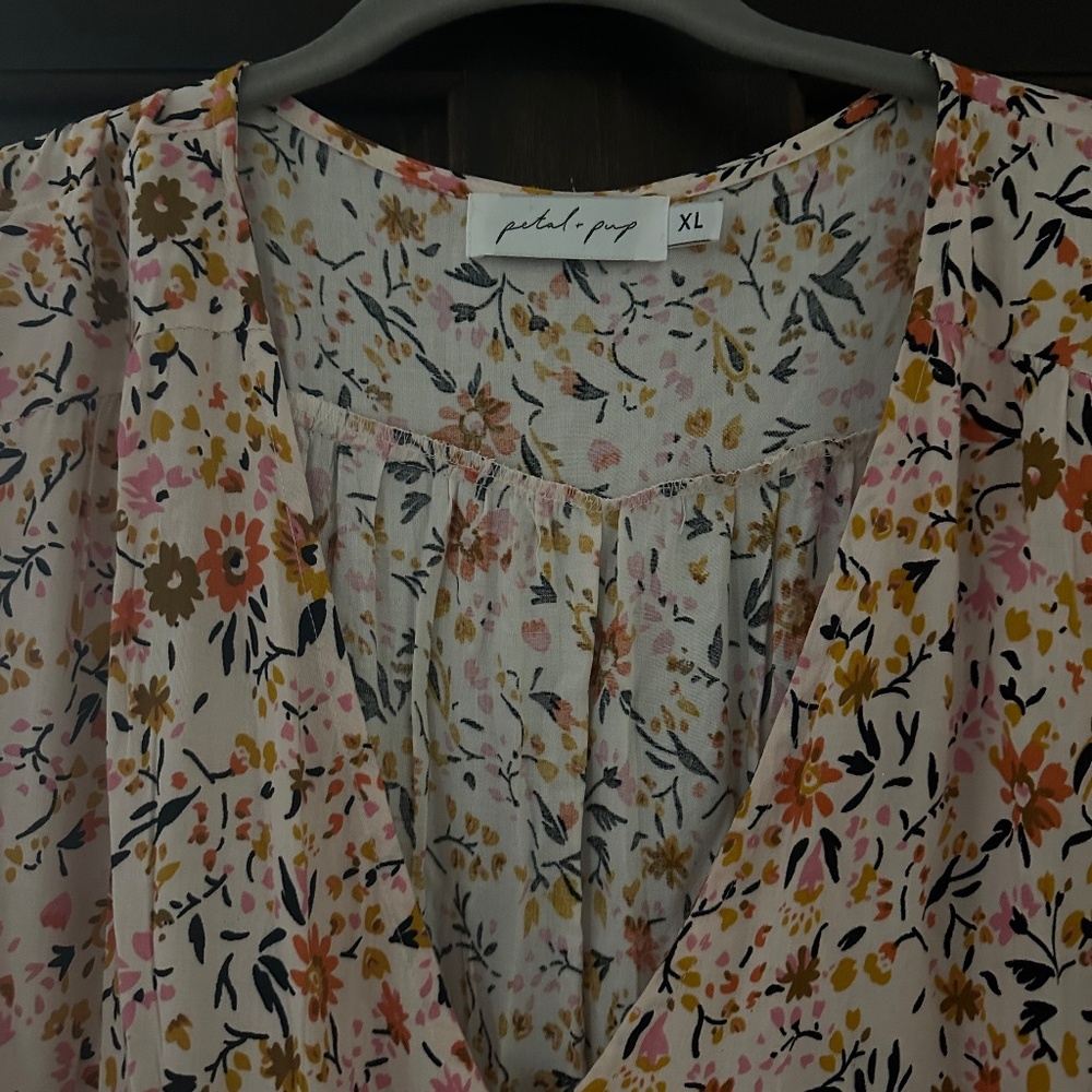 Petal and pup floral print dress